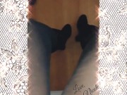 Rubbing my pussy in my pantyhose and boots 10/16