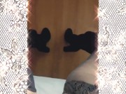 Rubbing my pussy in my pantyhose and boots 14/16