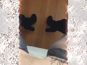 Rubbing my pussy in my pantyhose and boots 15/16
