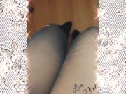 Rubbing my pussy in my pantyhose and boots 8/16