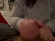 Dirty Talking British Slutwife Gives Cuck Hubby Blowjob/Handjob Until He Cums 5/16