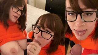 Surpresa! ;) Boquete com o meu Cosplay de Velma - RedTube