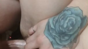 POV big tit tight pussy milf cums all over my cock, cream pie