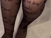 Nylon footjob and glasses blowjob with cum on feet pantyhose  3/16