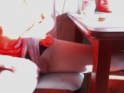 Beauty Decided to Masturbate at Dawn Over a Cup of Coffee. 10/16