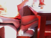 Beauty Decided to Masturbate at Dawn Over a Cup of Coffee. 2/16