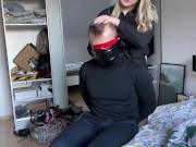 Facesitting with latex leggins After School 8/16