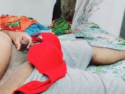 Desi Catches Stepson Masturbating On Her Bra Panty Than Helping Him To Cum With Hindi Voice 1/16