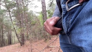 Huge Cumming In the Woods