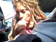 Road head from beautiful blonde Mandy Cumming 12/16