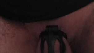 Chastity Anal Dildo Riding In Bed #6