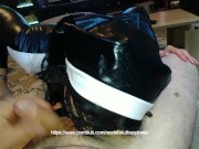 Collared and leashed Submissive Nun slave whore wife drooling over my balls 2/16