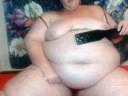 Huge belly bbw vibrator with tits out 15/16