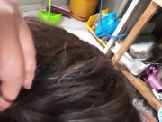 La amiga de mi hermana esta de visita y nos ayuda a lavar los platos y a follar 7/16