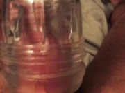 FeetingMe Compilation 04 - Foot fisting my man and masturbate with Fleshlight  9/16