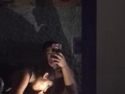 morena chupa mi gran polla frente al espejo! 14/16