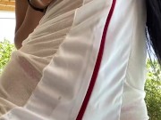 Sexy nurse comes to save us by masturbating outdoor fucking a dildo like a cowgirl | CAM4