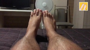 SIT YOUR ARSE IN THAT GREY CHAIR WORSHIP MY FEET - MANLYFOOT - 🪑 🦶 - FOOT CUCK SLAVE POV