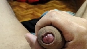 Eyaculando, semen en la cara