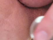 Chastity Glass Dildo Anal In Bed #3