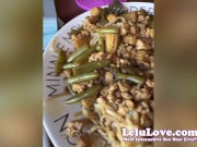 Queefing a big creampie from my freshly fucked pussy, asshole puckers, pussy farting closeup, eating junk food - Lelu Love 9/16