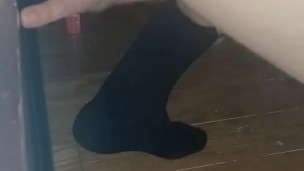 Beyond horny riding my big toy dick in my bubble ass