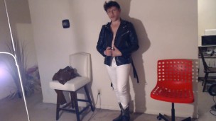 Cowboy Boots Leather & Clean Bright White Jeans Hunk Strip to Jerk! Any Other Request!