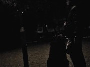 Training my slut wife in public park, blowjob and sucking dildo 14/16