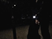 Training my slut wife in public park, blowjob and sucking dildo 15/16