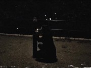 Training my slut wife in public park, blowjob and sucking dildo 3/16