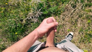 Big Cock in the Nature on a Spring Day ++ POV ++
