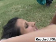 Knocked up slut takes a cock outdoors 9/16