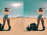 Gorgeous skinny blonde picked up in the desert and fucked in the RV in virtual reality 4/16