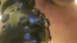 Pounding my ass with giant dildo 