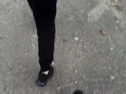 Outdoor Fun Walking And Fast Handjob In Car Big Cock Cum ! Soft Hands 4/16