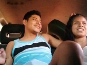 Morena tímida chupando y montando polla caliente por primera vez y en el auto 4/16