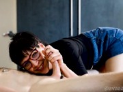 FEMDOM AVA STARTS TO SWEAT WHILE PUMPING MUSHROOM COCK HEAD - INTENSE THICK CUM RELEASE FROM EDGING! 3/16