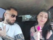 Scopata con toys e sigaretta all'aperto 6/16