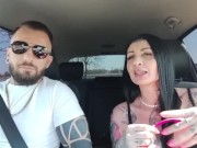 Scopata con toys e sigaretta all'aperto 7/16