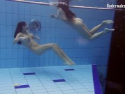 Very hot multiple babes underwater getting naked 9/16