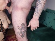 Gagging on my cock makes milf cum so hard 13/16