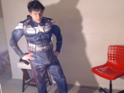 Handsome Captain America Cosplay Sinner Jerksoff!