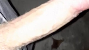 Jerking behind someone's house 