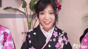 Three Japanese teens tease with their gorgeous bodies