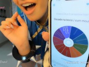 Wheel of sex game with Chun Li from street fighter cosplay big butt and big tits girl, cum swallower 10/16