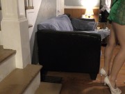 Lifted up her Dress, Bent her over the couch, pulled her panties to the side And came deep inside 2/16