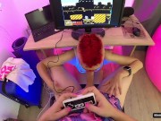 Cute girl sucks dick while I play 4/16