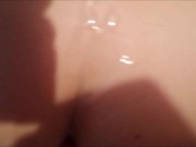Doggy sex with cum shots over her arse with a pussy fart! 15/16
