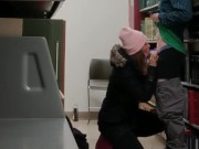 Spring Break means Heather Kane Slurping Down Cock in the Library 4/16