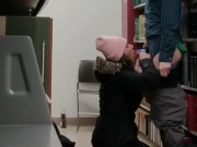 Spring Break means Heather Kane Slurping Down Cock in the Library 7/16